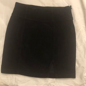 Black corduroy Mini Skirt